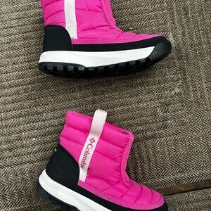 Columbia Kids' Fuchsia and Black Snow Boots